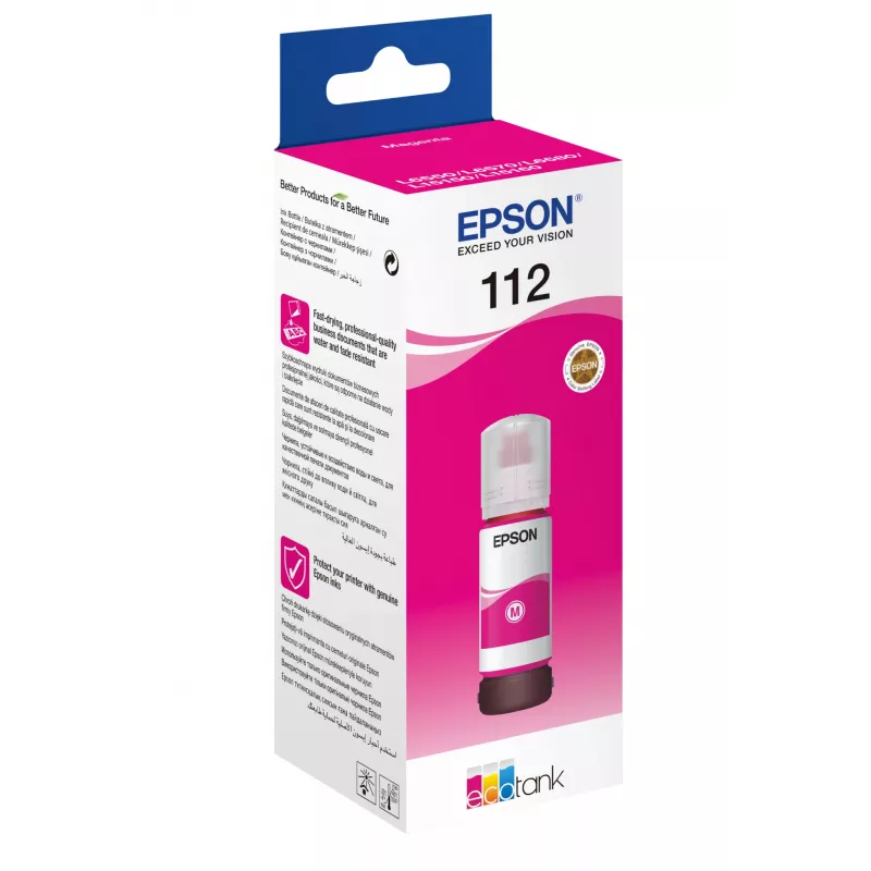 Rašalo buteliukas Epson 112 EcoTank Pigmentinis Magenta