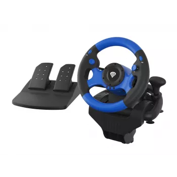 GENESIS Seaborg 350 Black, Blue USB Vairas + Pedalai Nintendo Switch, PC, PlayStation 4, PlayStation 3, Xbox 360, Xbox One, Xbox Series S, Xbox Series X