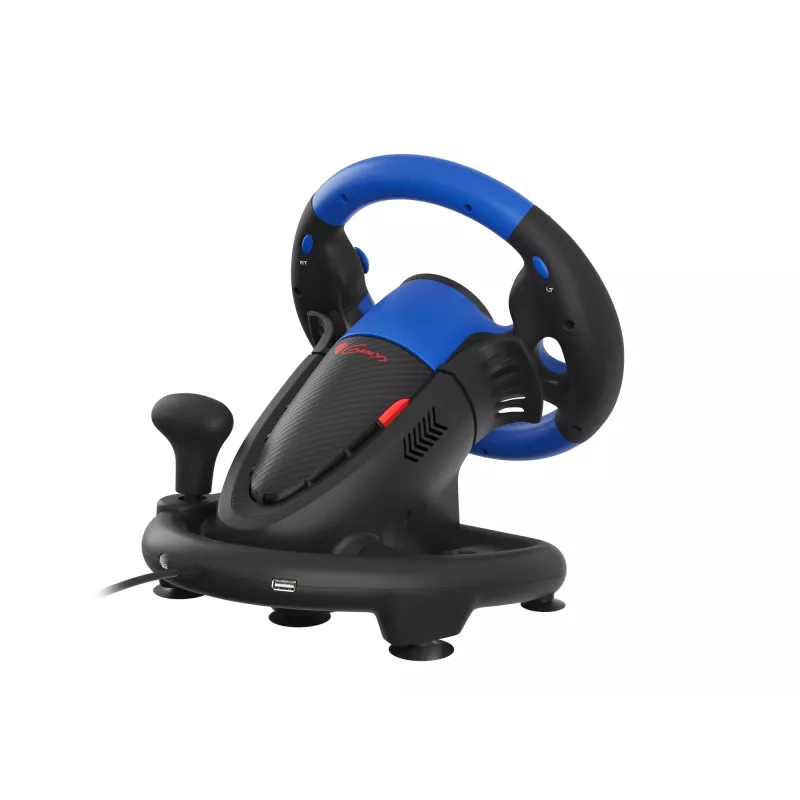 GENESIS Seaborg 350 Black, Blue USB Vairas + Pedalai Nintendo Switch, PC, PlayStation 4, PlayStation 3, Xbox 360, Xbox One, Xbox Series S, Xbox Series X