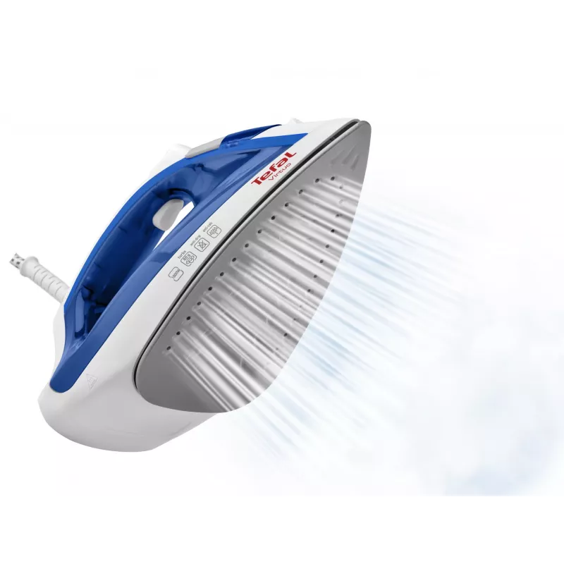Lyginimo lygintuvas Tefal Virtuo FV1711 – 1800 W, Durilium padas, 0,2 L bakelis, vertikalus garas, violetinis/baltas