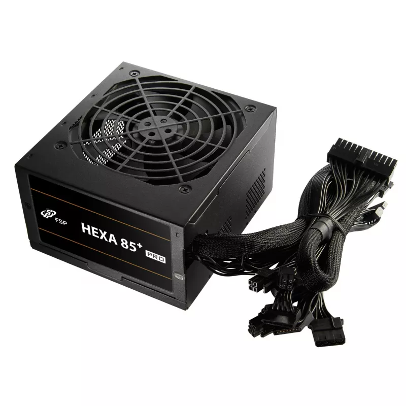 FSP HEXA 85+ PRO 550W maitinimo blokas ATX ATX2.5 juodas, 550 W, 100 - 240 V, 50 - 60 Hz, 7.5 - 3 A, aktyvus, 100 W