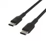 BELKIN USB-C į USB-C laidas, pintas, 1 m, juodas