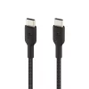 BELKIN USB-C į USB-C laidas, pintas, 1 m, juodas
