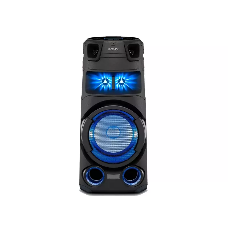 Sony MHC-V73D Aukštos galios Bluetooth® vakarėlių garsiakalbis su visakrypčiu vakarėlių garsu ir šviesa