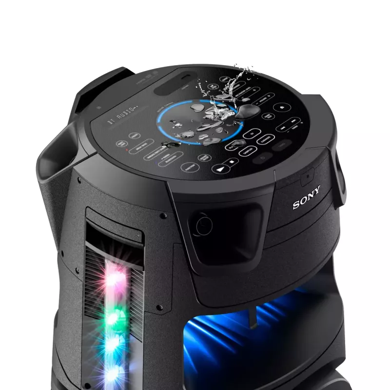 Sony MHC-V73D Aukštos galios Bluetooth® vakarėlių garsiakalbis su visakrypčiu vakarėlių garsu ir šviesa