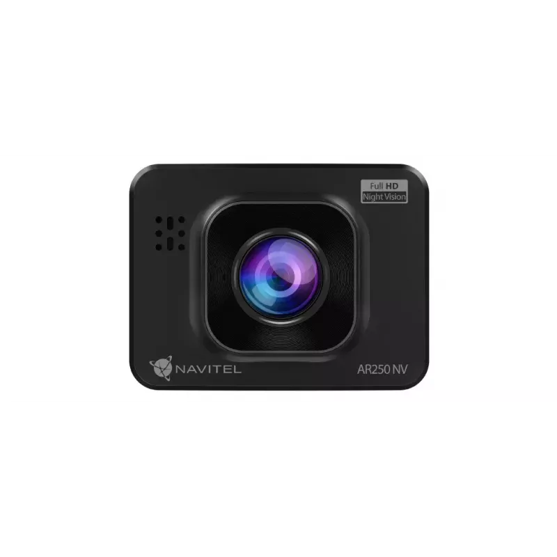 Automobilinis vaizdo registratorius Navitel AR250 NV — 1 kamera 1920x1080, 140° vaizdo kampas, įmontuotas ekranas, MicroSD, baterija ir automobilinis maitinimas