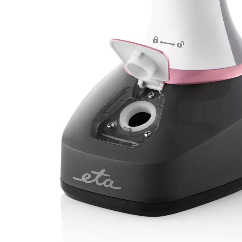 ETA Stephany ETA227090000 rankinis drabužių garintuvas, 1400 W, 0,38 l, 25 g/min, baltas/juodas
