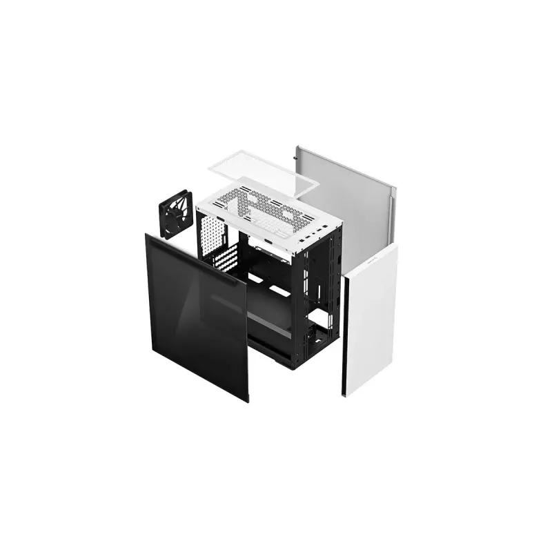 Korpusas DeepCool MACUBE 110 WH Midi Tower — Baltas, Grūdintas Stiklas, microATX, iki 320mm GPU, 165mm CPU aušintuvas, 2x3.5 colio + 2x2.5 colio vietos