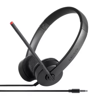 Lenovo Stereo Analog Headset laidinis ausinių rinkinys su mikrofonu, juodas