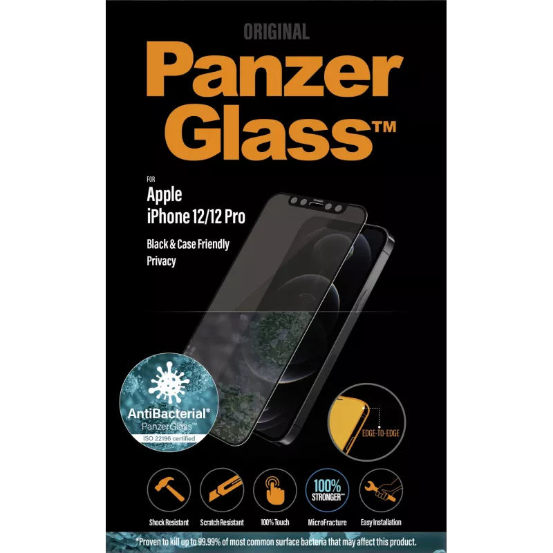 PanzerGlass® Privatumo ekrano apsauga iPhone 12 | 12 Pro | nuo krašto iki krašto
