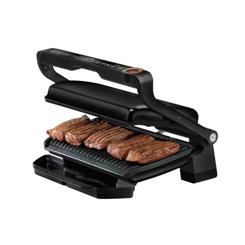 Kontaktinė grilio keptuvė Tefal GC7228, 800 cm², reguliuojamas termostatas, juodas nerūdijantis plienas