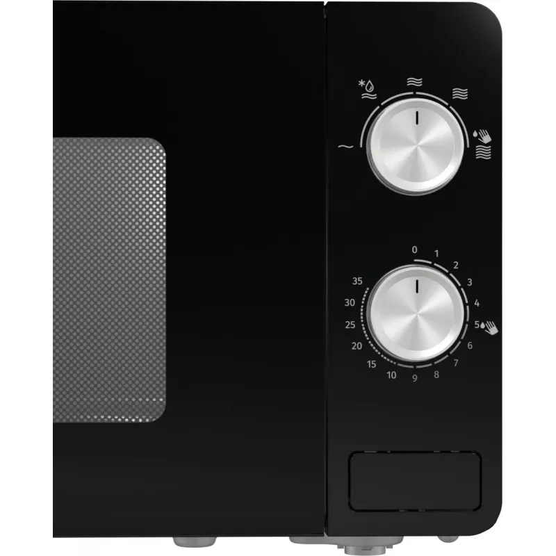 Solo mikrobangų krosnelė Gorenje MO20E1B — 20 L, 800 W, 5 galios lygių, 270 mm sukamasis padėklas, juoda
