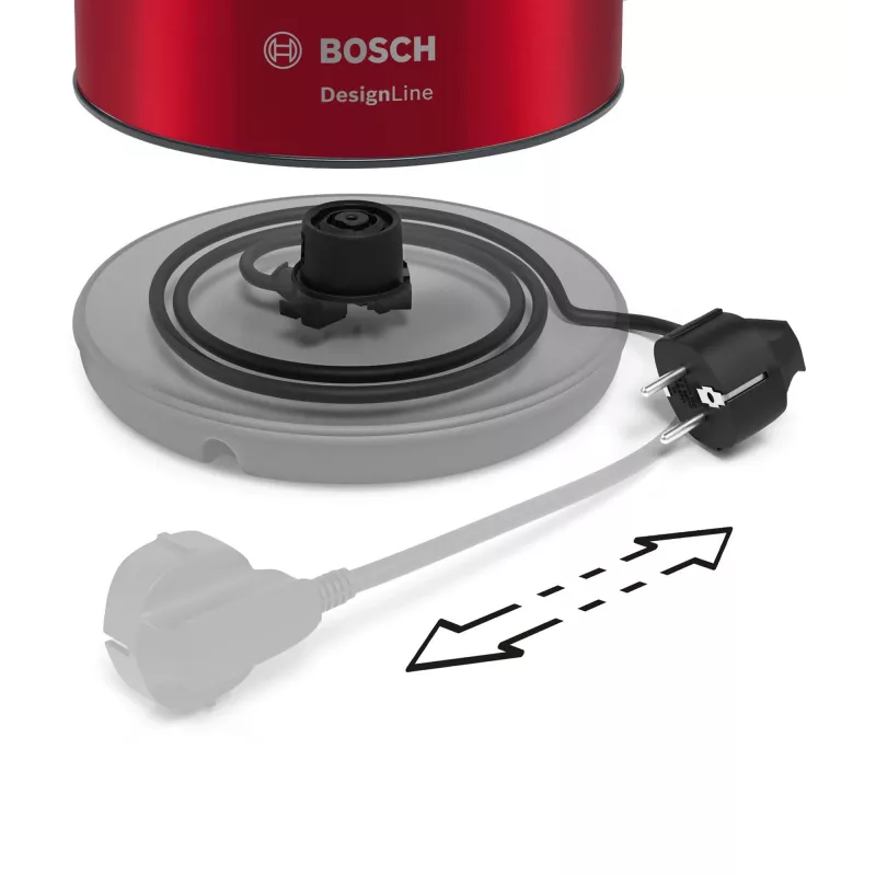 Bosch TWK3P424 elektrinis virdulys 1.7 L 2400 W pilka, raudona
