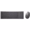 Belaidė klaviatūra ir pelė Dell KM7120W Bluetooth Titan Gray kompaktiška klaviatūra ergonomiška pelė