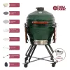 Keraminis kamado grilis TARGUS TBG24GREEN-02 — 24 colių žalias anglies grilis