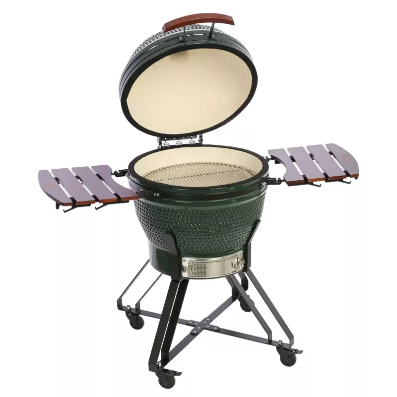 Keraminis kamado grilis TARGUS TBG24GREEN-02 — 24 colių žalias anglies grilis