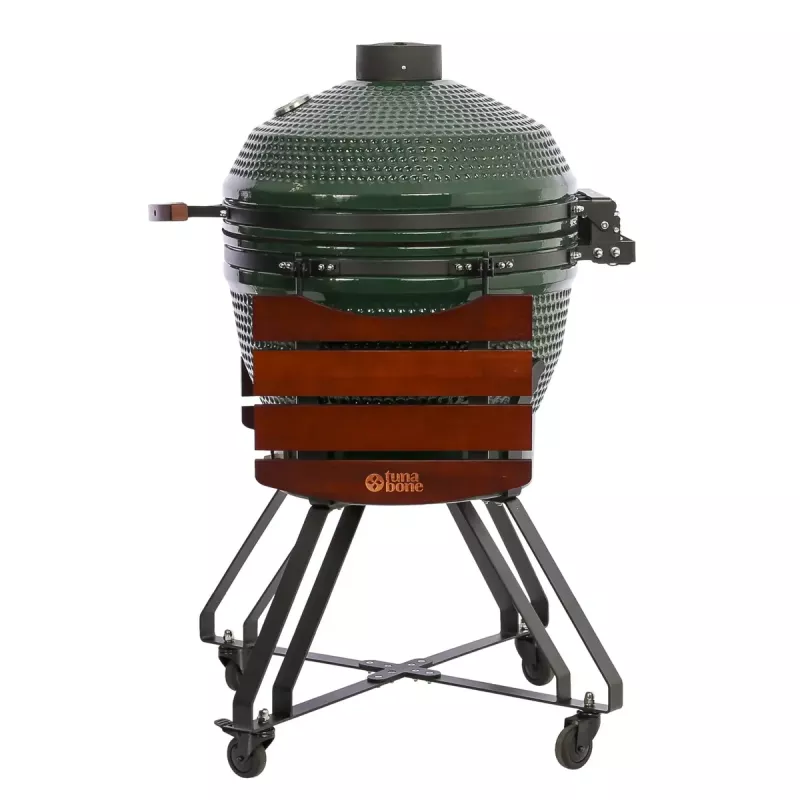 Keraminis kamado grilis TARGUS TBG24GREEN-02 — 24 colių žalias anglies grilis