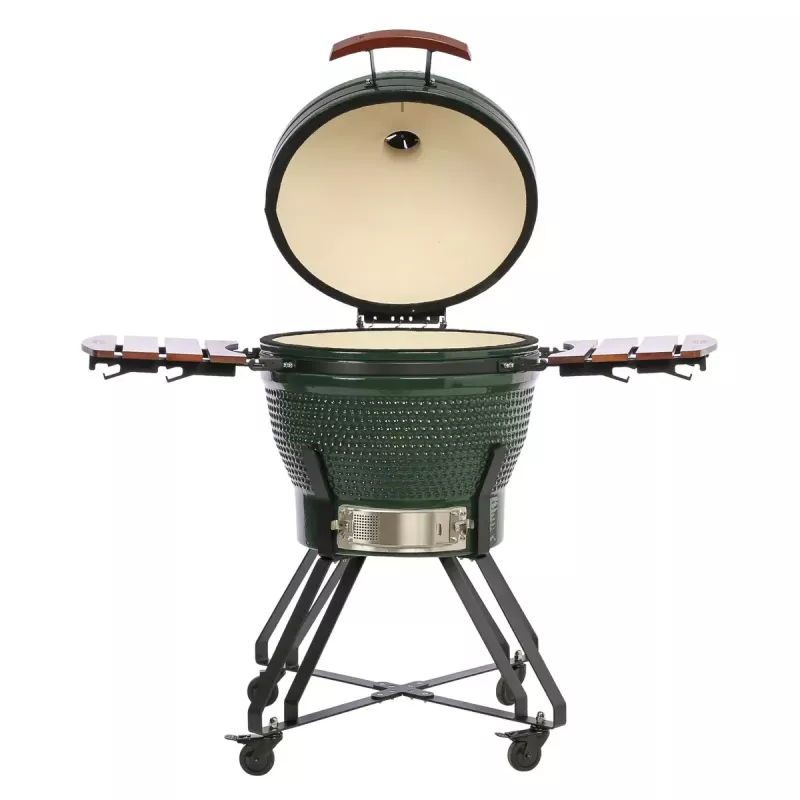 Keraminis kamado grilis TARGUS TBG24GREEN-02 — 24 colių žalias anglies grilis