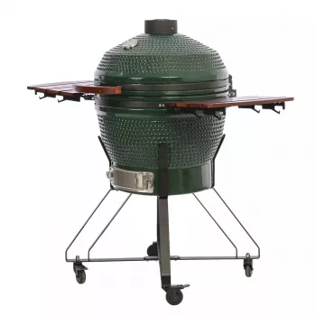 Keraminis kamado grilis TARGUS TBG24GREEN-02 — 24 colių žalias anglies grilis
