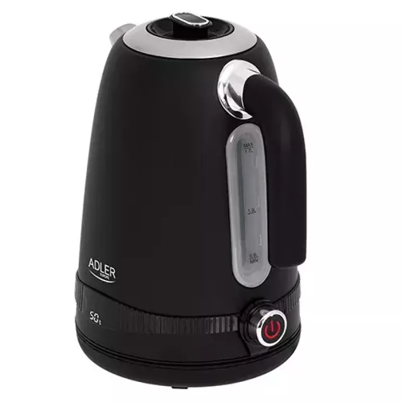 Elektrinis virdulys Adler AD 1295b 1 L 2200 W Juodas Nerūdijantis plienas