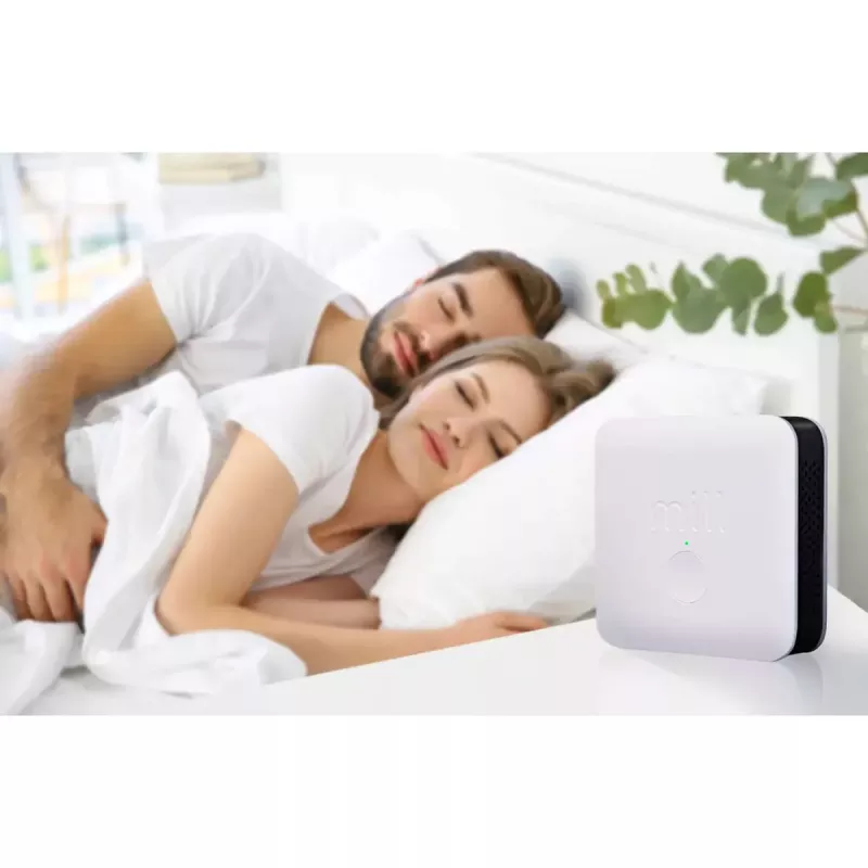 Aplinkos jutiklis Mill Sense SENSEAIR – belaidis oro kokybės, drėgmės ir temperatūros monitorius (baterija, Wi‑Fi, 70×30×70 mm)