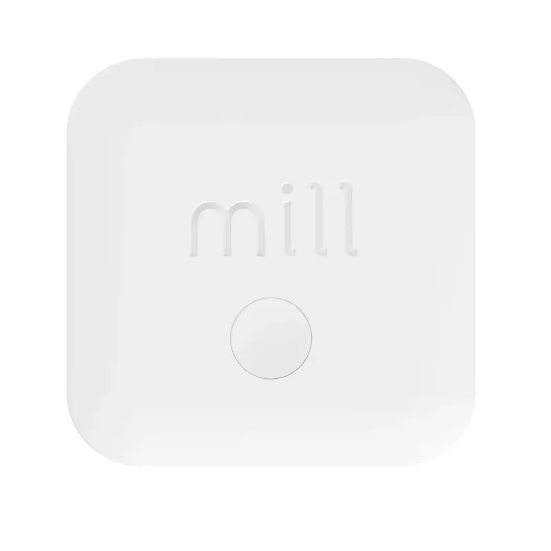 Aplinkos jutiklis Mill Sense SENSEAIR – belaidis oro kokybės, drėgmės ir temperatūros monitorius (baterija, Wi‑Fi, 70×30×70 mm)