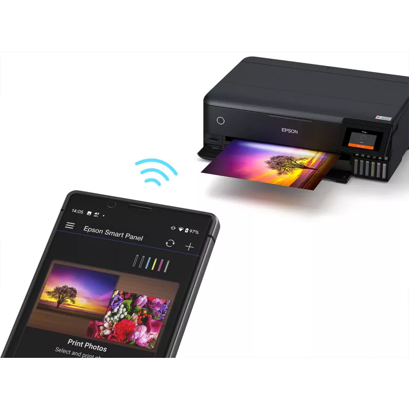 Daugiafunkcis rašalinis spausdintuvas Epson EcoTank L8180 — A3+, spalvotas, 5760x1440 DPI, 32 ppm, dvipusis, Wi‑Fi, Ethernet