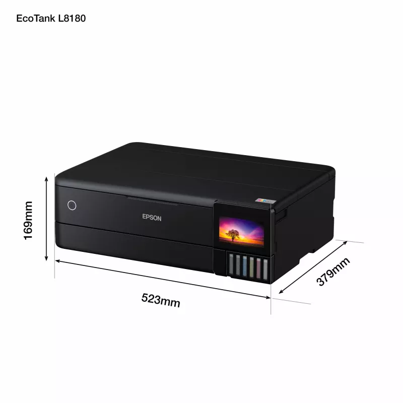 Daugiafunkcis rašalinis spausdintuvas Epson EcoTank L8180 — A3+, spalvotas, 5760x1440 DPI, 32 ppm, dvipusis, Wi‑Fi, Ethernet