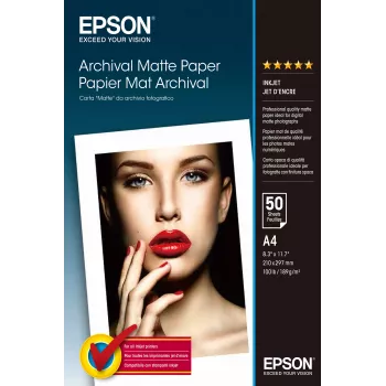 Epson Archival Matte Popierius - A4 - 50 lapų