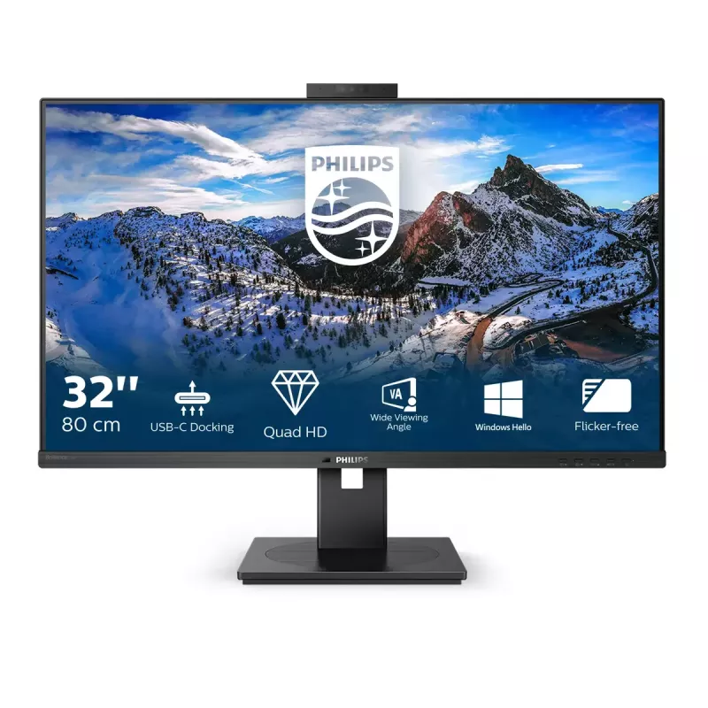 Philips P Line 326P1H/00 monitorius 80 cm (31,5 col.) 2560 x 1440 pikselių Quad HD LED juodas