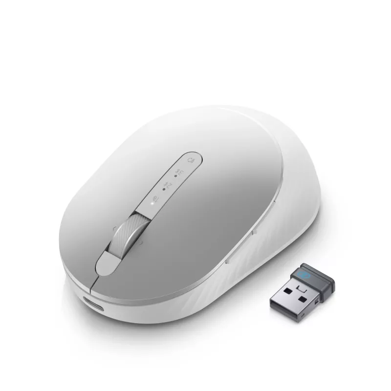 DELL Pro Premium Compact Mouse - MS7421W - Platinum Silver, ambidextrinė, optinė, RF belaidė + Bluetooth, 1600 DPI, platina, sidabrinė (atidaryta pakuotė)