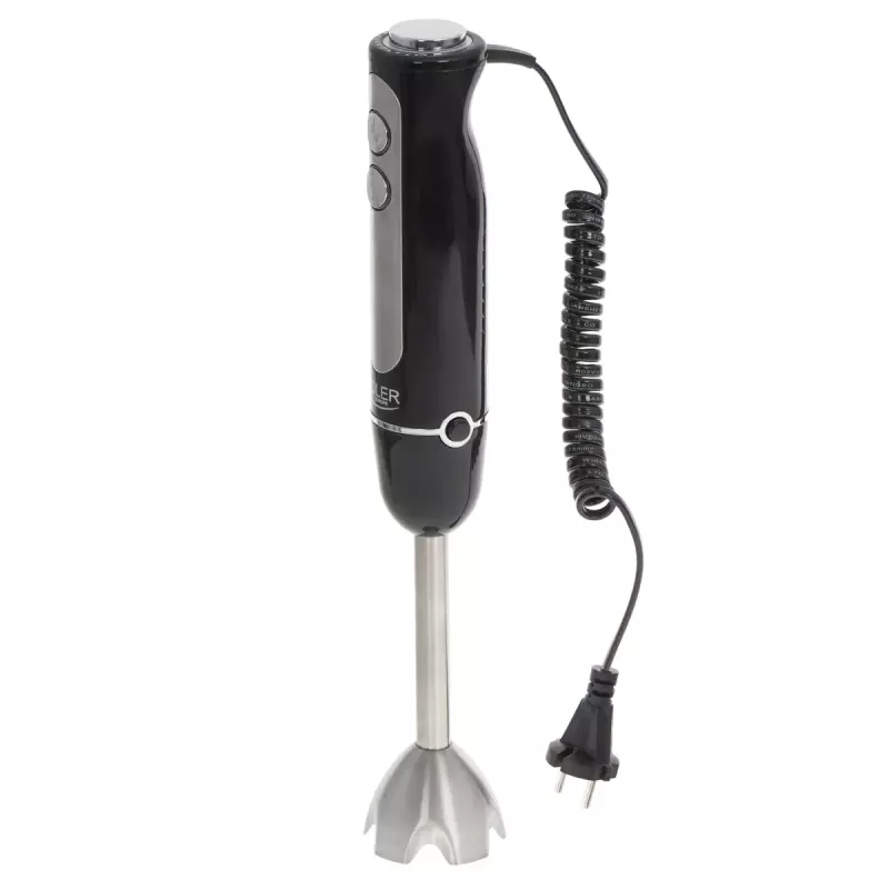 Panardintuvas Adler AD 4625B – rankinis blenderis, 1500 W maks., 850 W nominali, 5 greičiai, mechaninis valdymas, turbo, nerūdijančio plieno peilis, juodas