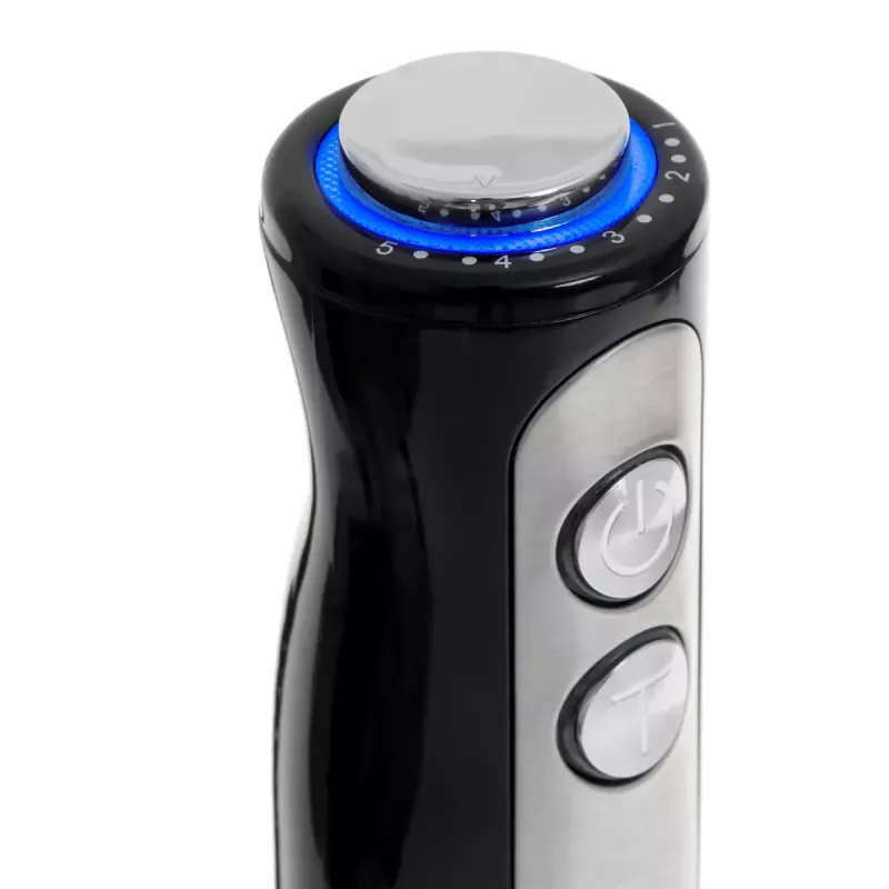 Panardintuvas Adler AD 4625B – rankinis blenderis, 1500 W maks., 850 W nominali, 5 greičiai, mechaninis valdymas, turbo, nerūdijančio plieno peilis, juodas