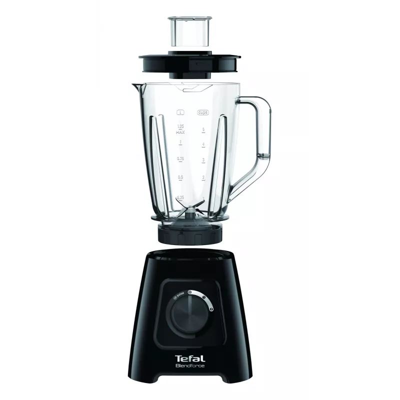 Stalinis blenderis Tefal BL4208 — 600 W, 1,25 L plastikinis indas, 2 greičiai, ledo smulkinimas, juodas