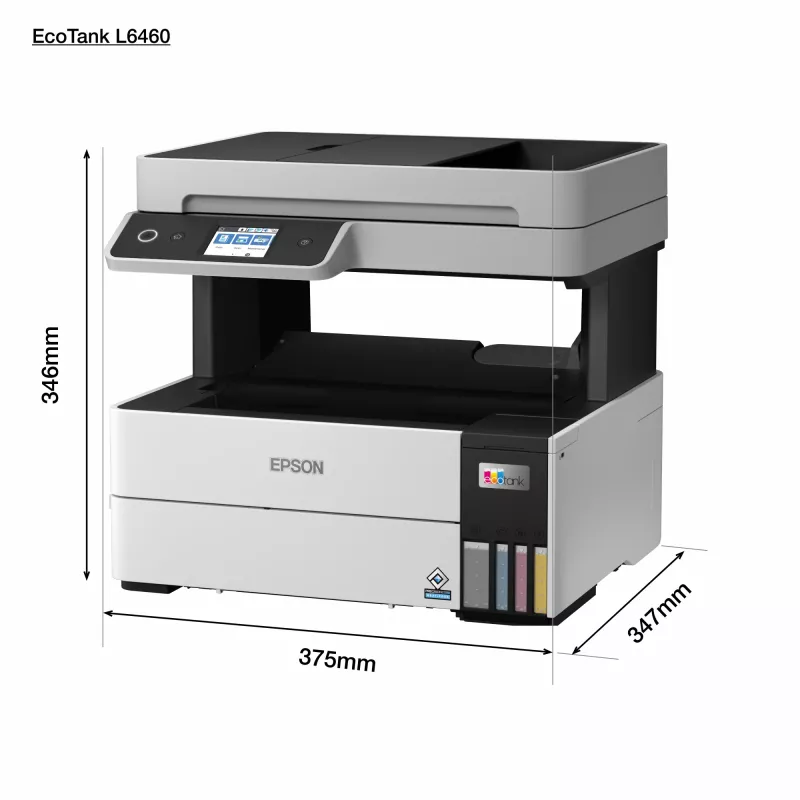 Daugiafunkcis spausdintuvas Epson EcoTank L6460 – rašalinis spalvotas, 4800x1200 dpi, 37 ppm, A4 dvipusis, Wi‑Fi, Ethernet