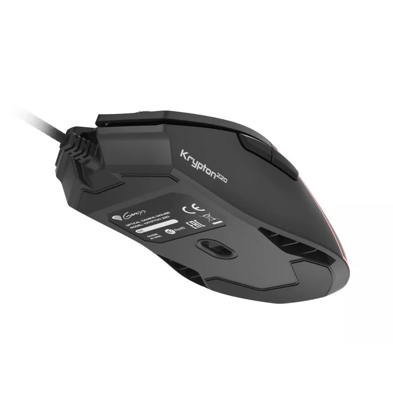 GENESIS Krypton 220 žaidimų pelė, dešinei rankai, USB Type-A, optinė, 6400 DPI