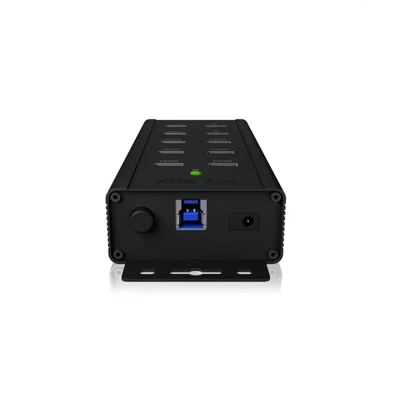 ICY BOX IB-HUB1703-QC3 USB 3.2 Gen 1 (3.1 Gen 1) Type-B 5000 Mbit/s Juodas