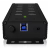 ICY BOX IB-HUB1703-QC3 USB 3.2 Gen 1 (3.1 Gen 1) Type-B 5000 Mbit/s Juodas