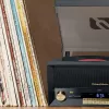Tiesioginės pavaros vinilinė patefonė Muse MT-112 W – pusiau automatinė, 20 W RMS, 3,5 mm išvestis, LCD, AC 100–240 V