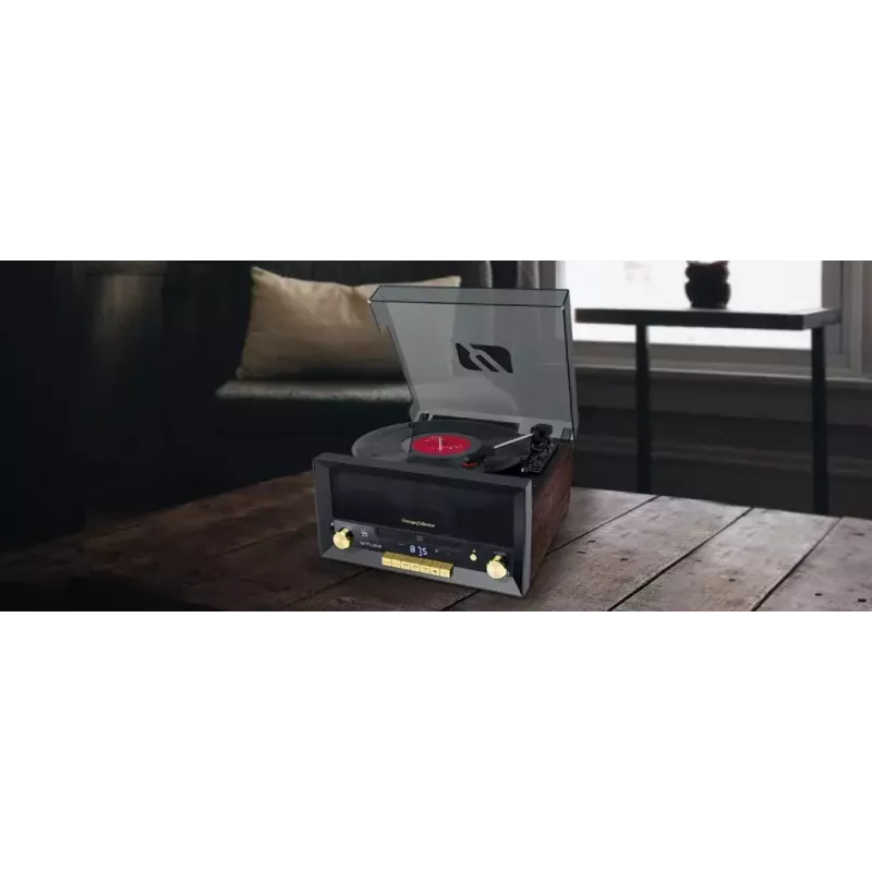 Tiesioginės pavaros vinilinė patefonė Muse MT-112 W – pusiau automatinė, 20 W RMS, 3,5 mm išvestis, LCD, AC 100–240 V