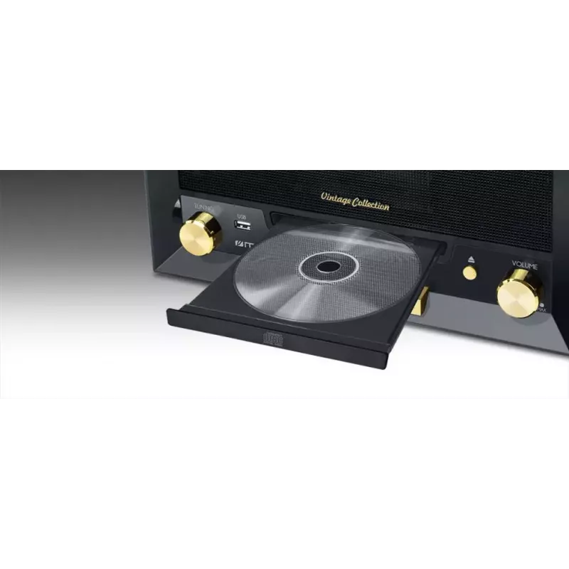 Tiesioginės pavaros vinilinė patefonė Muse MT-112 W – pusiau automatinė, 20 W RMS, 3,5 mm išvestis, LCD, AC 100–240 V