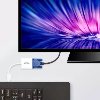 ATEN VC925 DisplayPort į VGA keitiklis, iki 1920x1200 @60Hz, DisplayPort (vyriškas), VGA (moteriškas)