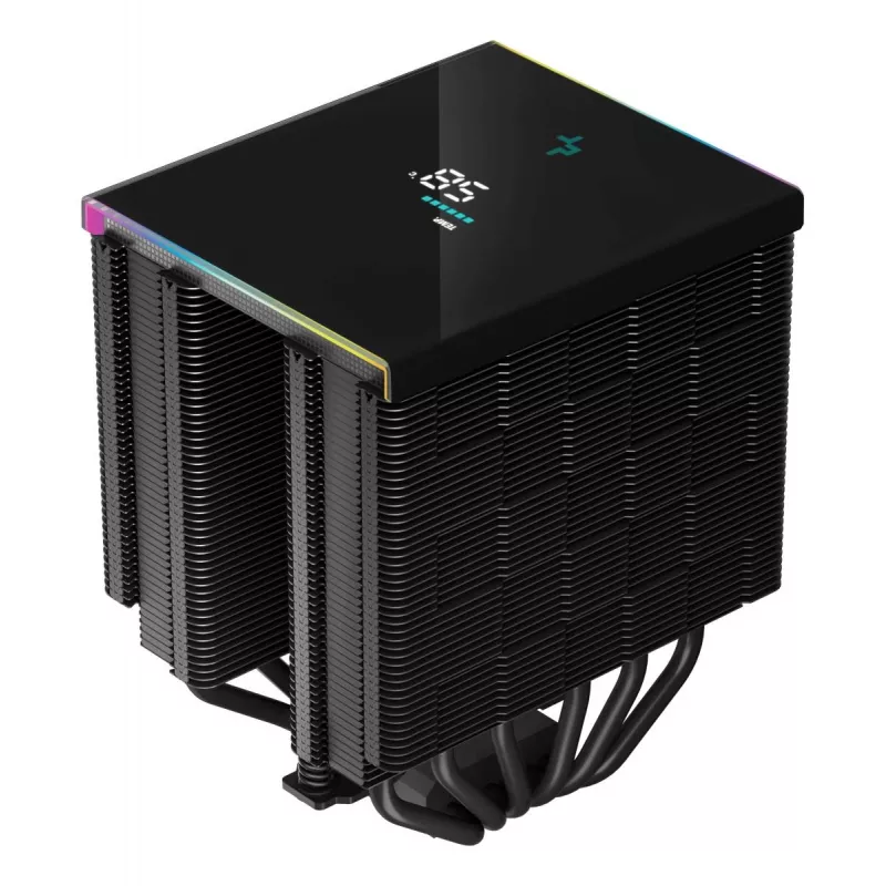 Oro aušintuvas DeepCool AK620, 12 cm, du 120 mm ventiliatoriai, 6 šilumos vamzdeliai, TDP 260 W, PWM, FDB, aukštis 160 mm, juodas