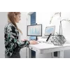 DIGITUS elektrinis aukščio reguliavimo stalas 120x60x12 cm su USB balta