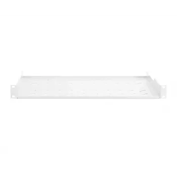DIGITUS DN-97609 1U fiksuota perforuota lentyna stelažui, pilka (RAL 7035), iki 15 kg, 45x483x250 mm