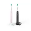Philips Sonicare 3100 serijos HX3675/15 2 vnt. komplektas soniniai elektriniai dantų šepetėliai – juodas ir rožinis