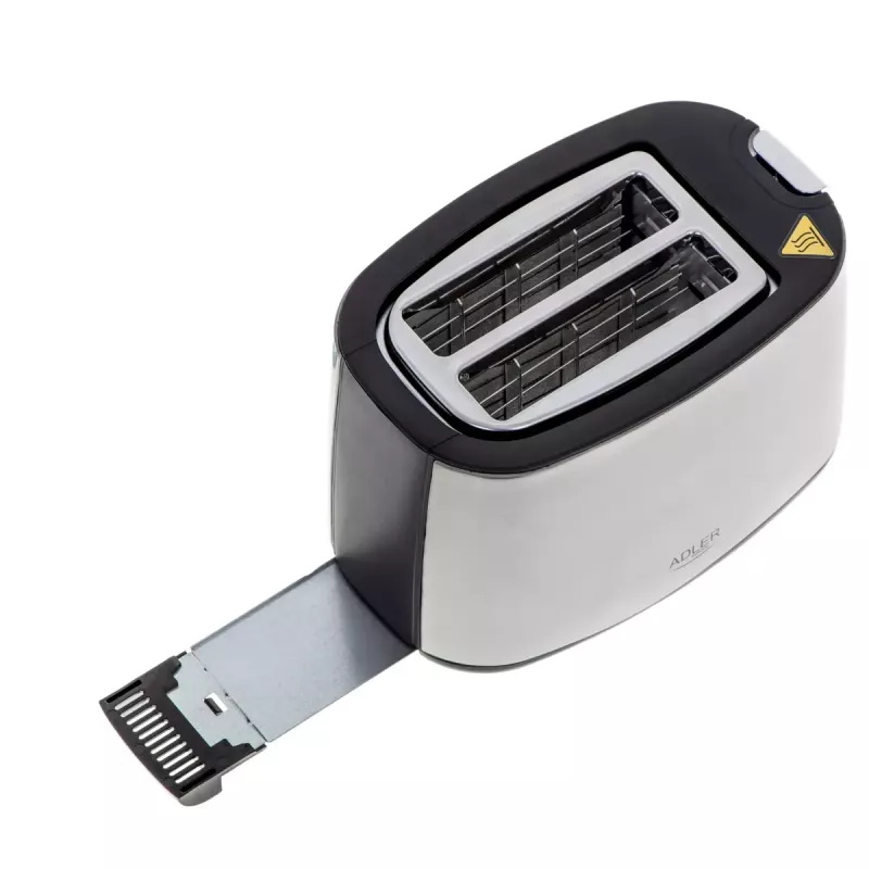 Skrudintuvas Adler AD 3214, 2 griežinėliai, nerūdijantis plienas, 900 W, 7 skrudinimo lygiai, atšildymas/pašildymas/automatinis išsijungimas