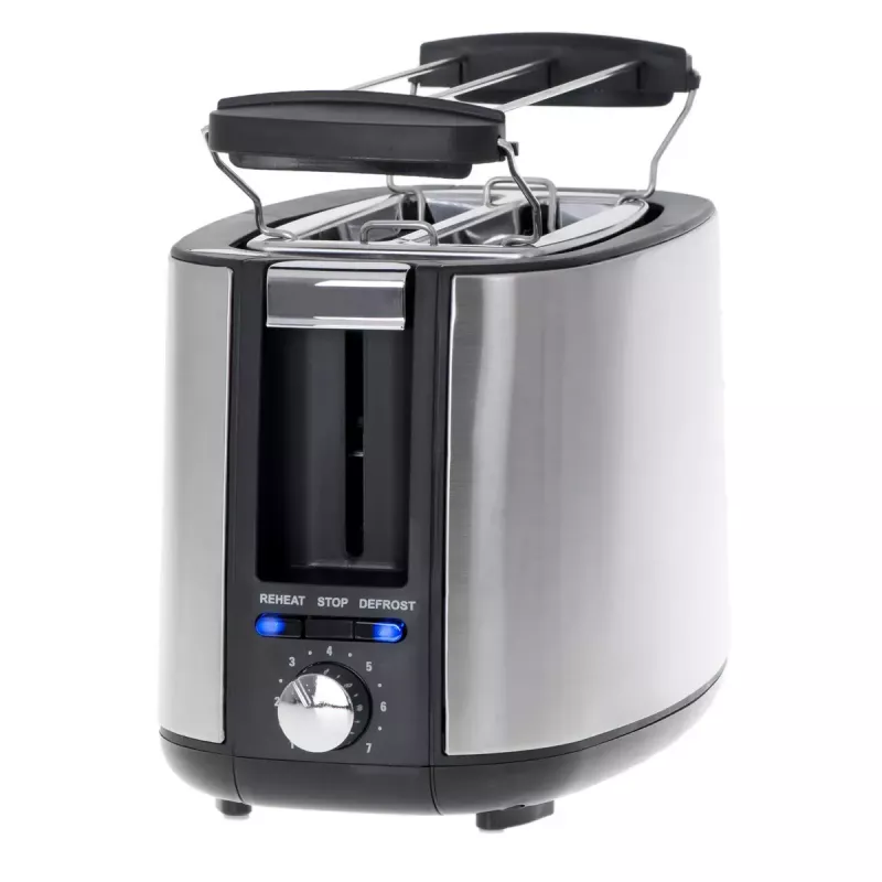 Skrudintuvas Adler AD 3214, 2 griežinėliai, nerūdijantis plienas, 900 W, 7 skrudinimo lygiai, atšildymas/pašildymas/automatinis išsijungimas