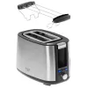 Skrudintuvas Adler AD 3214, 2 griežinėliai, nerūdijantis plienas, 900 W, 7 skrudinimo lygiai, atšildymas/pašildymas/automatinis išsijungimas