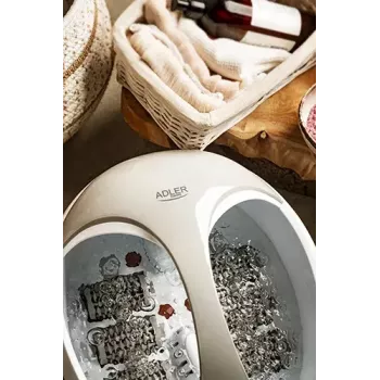 Pėdų vonelė Adler AD 2177 – infraraudonasis pėdų masažuoklis su šildymu, vibracija, burbulais, 450 W, 5,6 l talpa, ergonomiška rankena